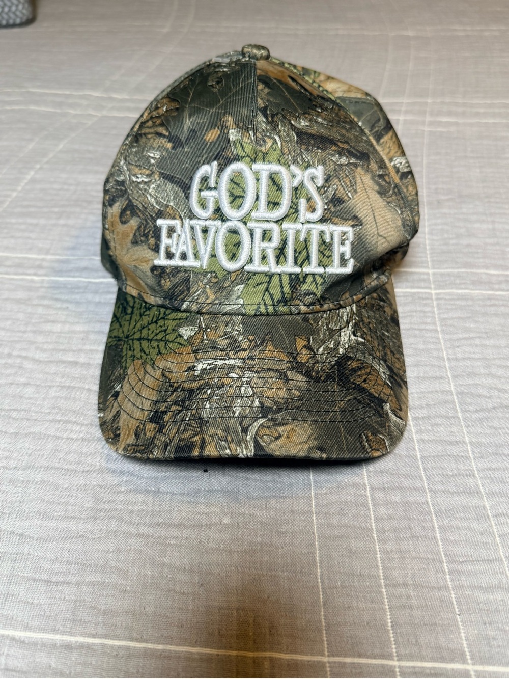 Unk Camouflage "God's Favorite" Embroidered Baseball Cap - Green, Brown, Tan